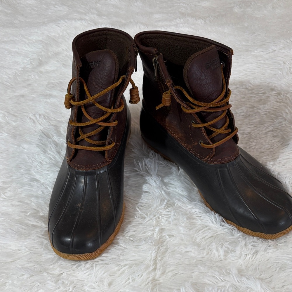 Sperry Women's Lace Up Boots - Brown and Black